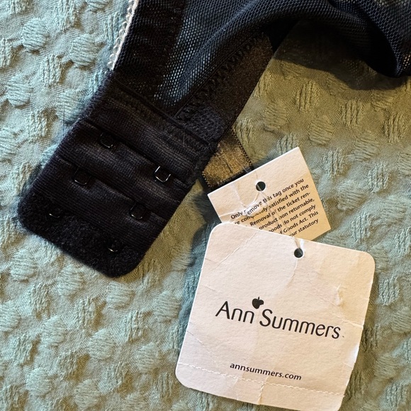 NWT Black & Pink Lacy Ann Summers Bra. 36 DDD/36F. Properly cleaned. - Picture 4 of 5